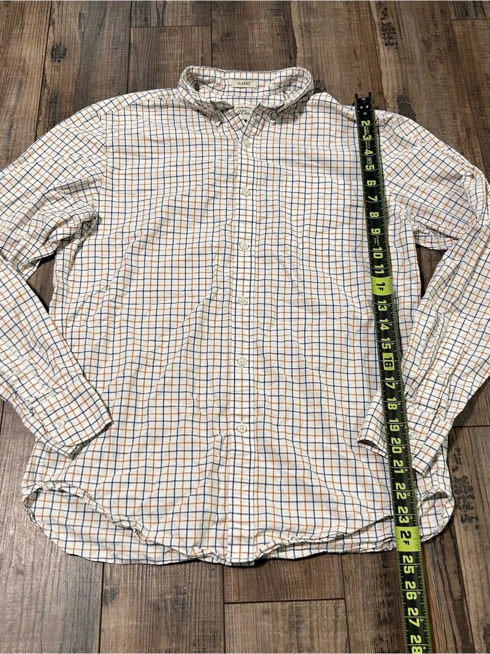 J.Crew Button Down Shirt Size Small Plaid‎ Long Sleeve Light Weight Shirting